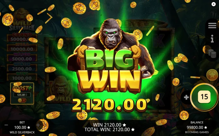 Wild Silverback - Grande vitória com moedas acumuladas