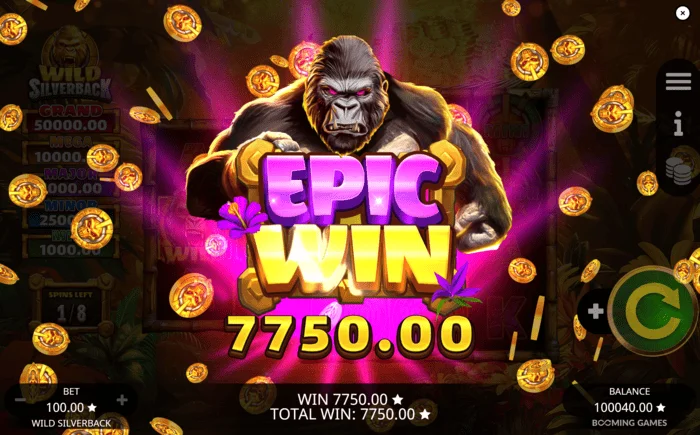 Wild Silverback - Vitória épica com o Jackpot Grand