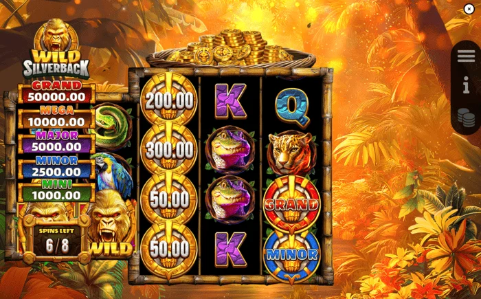 Wild Silverback - Tela do jogo durante as Free Spins